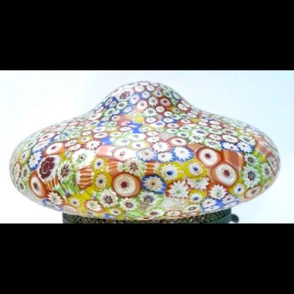 Italian Murano Millefiori Art Glass Boudoir Lamp w/Shade Circa 1930s - Picture 2 of 5